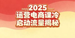 2025小红书运营电商课：新手实战＋冷启动＋流量揭秘-庄子聊项目
