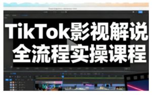 TikTok影视解说全流程实操，手把手教你打造TK爆款解说视频-庄子聊项目