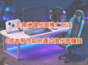 项目拆解：三角洲俱乐部推广玩法，0成本带你如何通过俱乐部賺钱-庄子聊项目