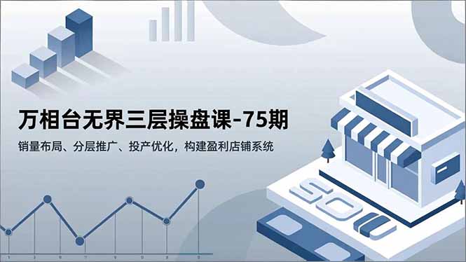 万相台无界三层操盘课-75期，销量布局、分层推广、投产优化，构建盈利店铺系统-庄子聊项目