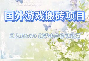 国外游戏全自动搬砖项目，日入10张，新手小白也可做，项目红利期，先搞先吃肉【揭秘】-庄子聊项目