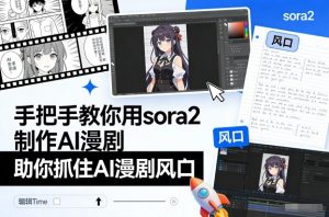手把手教你用sora2制作AI漫剧，助你抓住AI漫剧风口-庄子聊项目