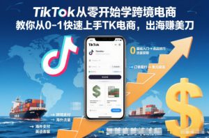TikTok从零开始学跨境电商，教你从0-1快速上手TK电商，出海賺美刀-庄子聊项目