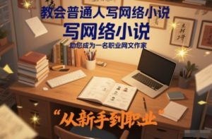 教会普通人写网络小说，助您成为一名职业网文作家-庄子聊项目