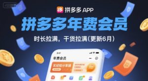 拼多多年费会员，实经验分享操，时长拉满，干货拉满(更新12月)-庄子聊项目