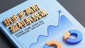 拼多多高阶盈利系统课，强付费策略、活动爆破、首页推荐，实现店铺稳定盈利(更新12月-庄子聊项目