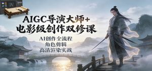 AIGC导演大师+电影级创作双修课：AI创作全流程、角色剪辑、高清渲染实战-庄子聊项目