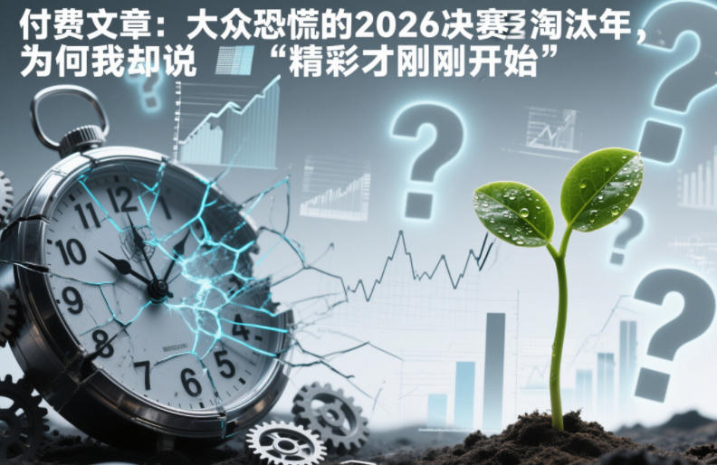 付费文章：大众恐慌的2026决赛淘汰年，为何我却说“精彩才刚刚开始”？-庄子聊项目