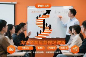 淘宝全套运营现场课程(更新12月)，从基础到高阶，拆解淘宝核心玩法-庄子聊项目