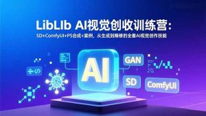 LibLIb AI视觉创收训练营：SD+ComfyUI+PS合成+案例，从生成到精修的全套AI视觉创作技能-庄子聊项目