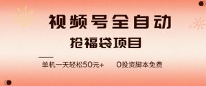 视频号全自动抢福袋，一天单机轻松50+，零成本脚本代替人工去跑【揭秘】-庄子聊项目