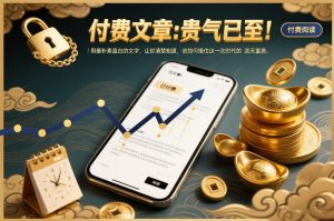 付费文章：贵气已至！用最朴素直白的文字，让你清楚知道，该如何接住这一次时代的泼天富贵-庄子聊项目