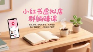 小红书虚拟店群躺赚课,选品上架、自动化笔记、矩阵运营,单人管理30号,月利润可达数万-庄子聊项目