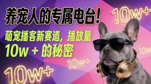 养宠人的专属电台！萌宠播客新赛道，播放量10w+的秘密-庄子聊项目