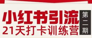 小红书引流21天打卡训练营第二期，助你快速打通小红书私域引流打粉-庄子聊项目