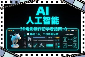 AI人工智能3D电影制作初学者指南:0基础上手,小白也能玩转-庄子聊项目