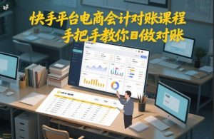 快手平台电商会计对账课程，手把手教你做对账-庄子聊项目