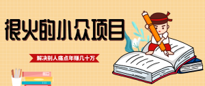 一直都很火的小众项目，抓住应届生求职痛点，这个小众项目年入几十万的底层逻辑-庄子聊项目