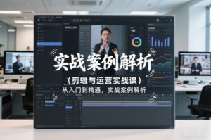 剪辑与运营实战课，从入门到精通，实战案例解析(更新2026)-庄子聊项目