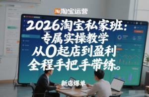 2026淘宝私家班：专属实操教学，从0起店到盈利，全程手把手带练-庄子聊项目