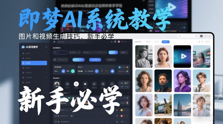 即梦AI系统教学，图片和视频生成技巧，新手必学-庄子聊项目
