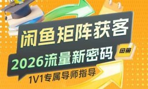 闲鱼矩阵获客，2026流量新密码，只要闲鱼还在，你的行业就有无限精准的客源-庄子聊项目