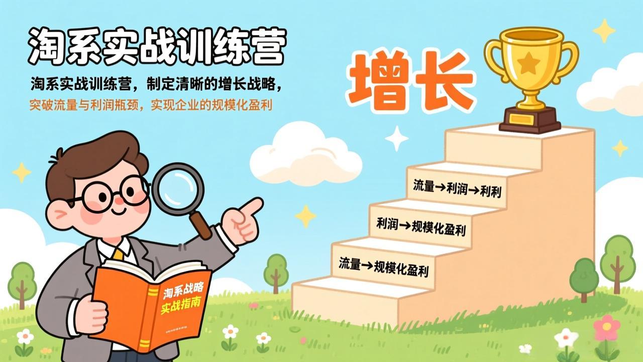 淘系实战训练营，制定清晰的增长战略，突破流量与利润瓶颈，实现企业的规模化盈利-庄子聊项目