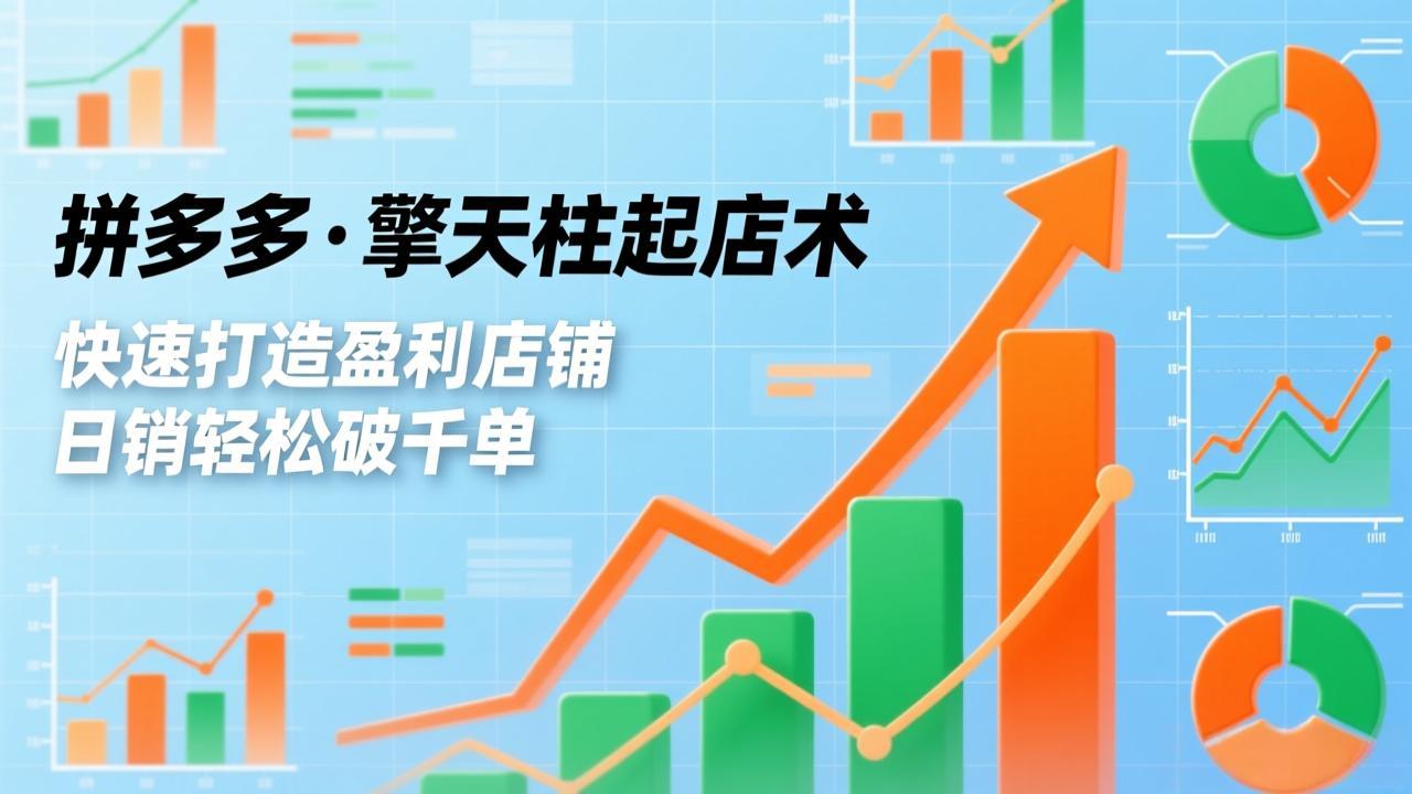 拼多多·擎天柱起店术，爆流布局、利润起飞、不断流，快速打造盈利店铺，日销破千单(更新-庄子聊项目