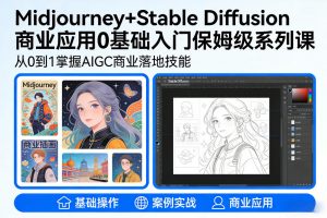 AIGC商业应用Midjourney+Stable Diffusion教程，0基础入门保姆级系列课-庄子聊项目