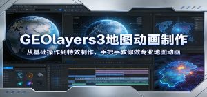 GEOlayers3地图动画制作：从基础操作到特效制作，手把手教你做专业地图动画-庄子聊项目