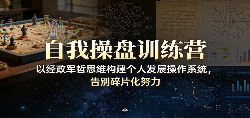 自我操盘训练营:以经政军哲思维构建个人发展操作系统,告别碎片化努力-庄子聊项目
