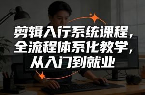 剪辑入行系统课程，全流程体系化教学，从入门到就业-庄子聊项目