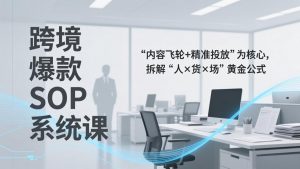 跨境爆款SOP系统课，“内容飞轮+精准投放”为核心，拆解“人×货×场”黄金公式-庄子聊项目