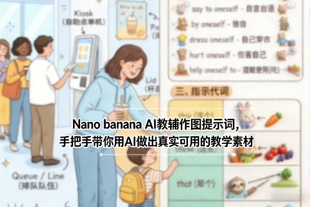 Nano banana AI教辅作图提示词，手把手带你用AI做出真实可用的教学素材-庄子聊项目