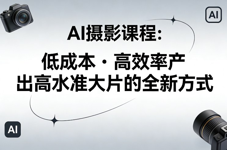 AI摄影课程，低成本高效率产出高水准大片的全新方式-庄子聊项目