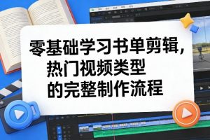零基础学习书单剪辑，热门视频类型的完整制作流程(更新2026)-庄子聊项目