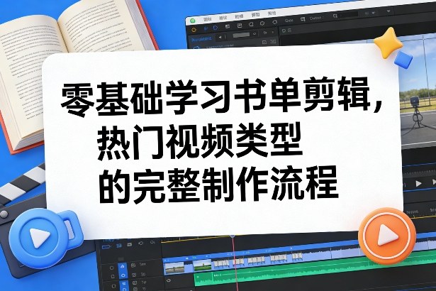 零基础学习书单剪辑，热门视频类型的完整制作流程(更新2026)-庄子聊项目