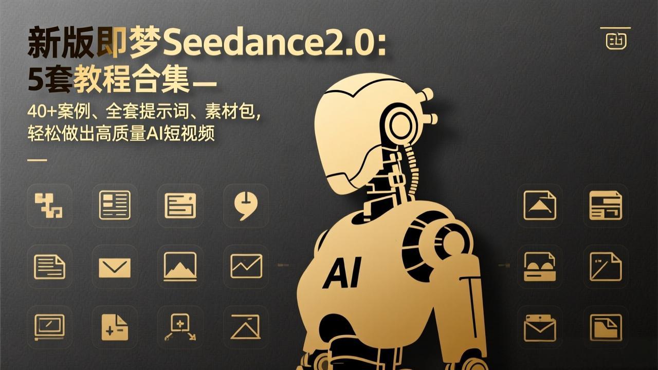 新版即梦Seedance2.0：5套教程合集，40+案例、全套提示词、素材包，轻松做出高质量AI短视频-庄子聊项目
