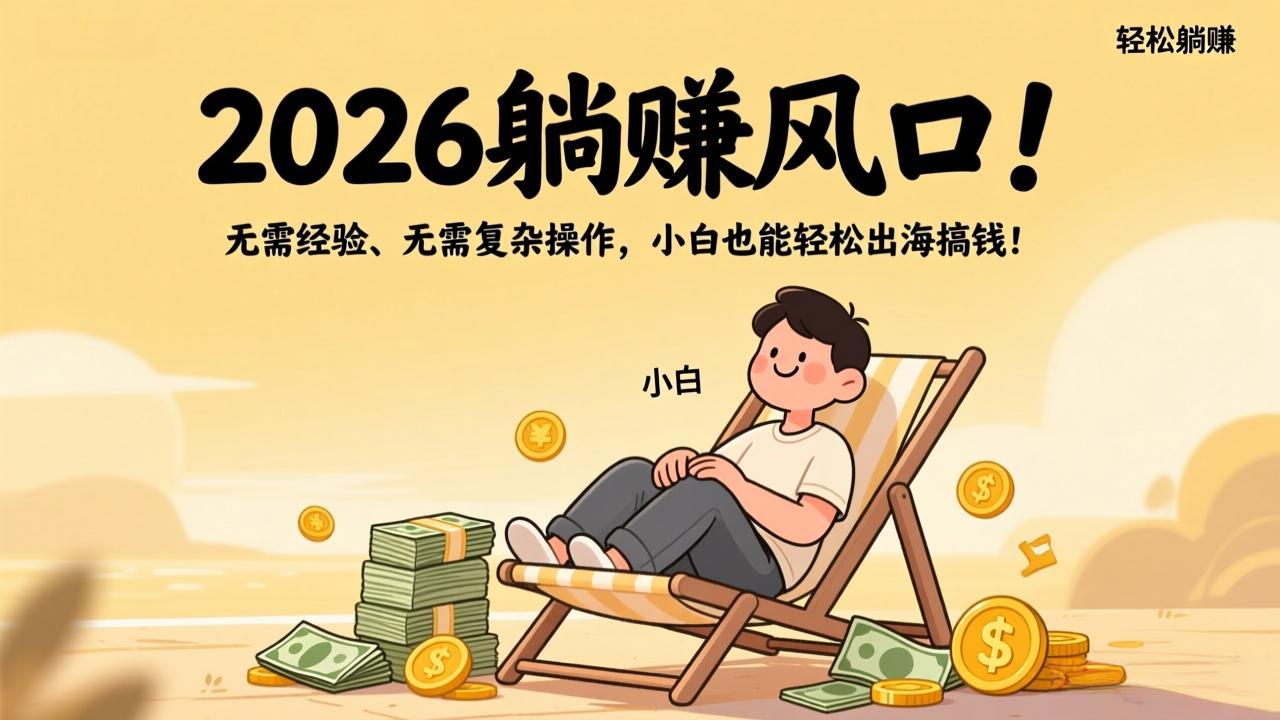 2026躺赚风口！无需经验、无需复杂操作，小白也能轻松出海搞钱！-庄子聊项目