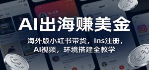 AI出海赚美金：海外版小红书带货，Ins注册，AI视频，环境搭建全教学-庄子聊项目