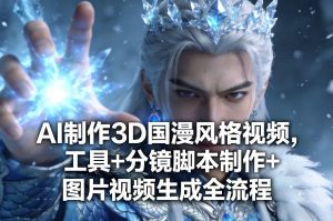 AI制作3D国漫风格视频，工具+分镜脚本制作+图片视频生成全流程-庄子聊项目