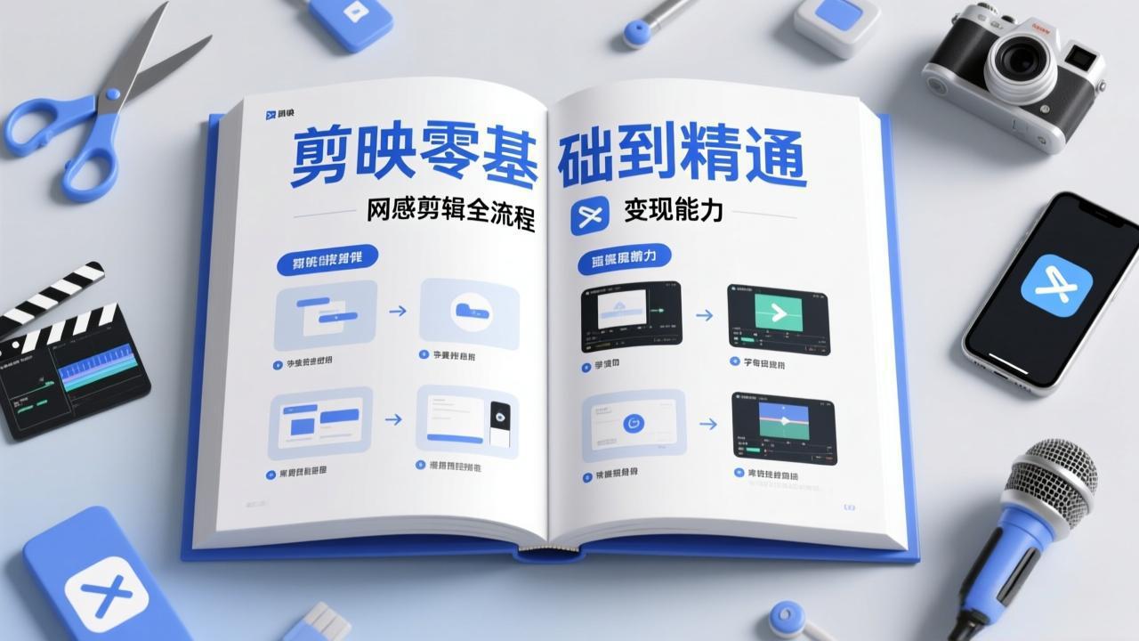 剪映零基础也能快速上手，从入门到精通掌握网感剪辑全流程，掌握能直接变现的剪辑能力-庄子聊项目
