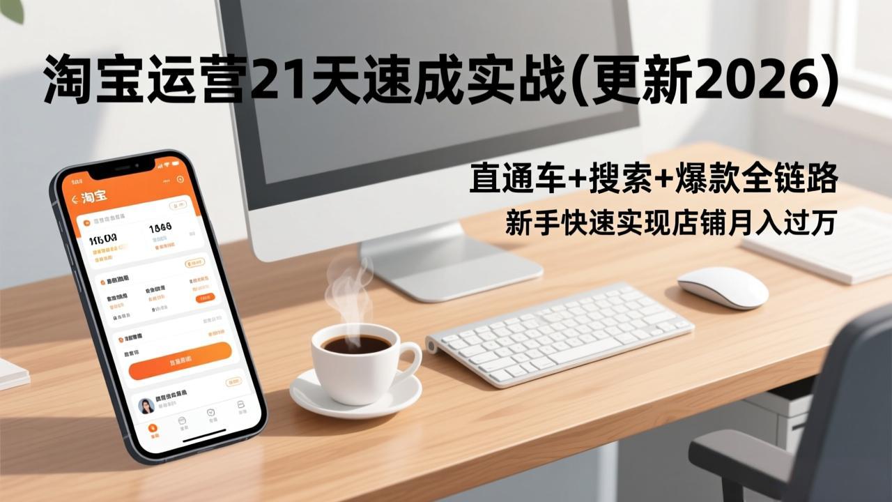 淘宝运营21天速成实战(更新2026-庄子聊项目