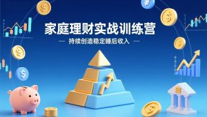 家庭理财实战训练营：从0到1建体系，三阶进阶层层递进，助你持续创造稳定睡后收入-庄子聊项目