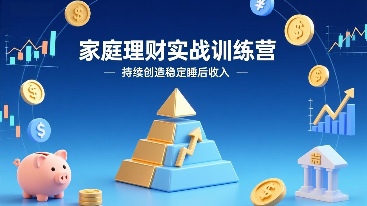 家庭理财实战训练营：从0到1建体系，三阶进阶层层递进，助你持续创造稳定睡后收入-庄子聊项目