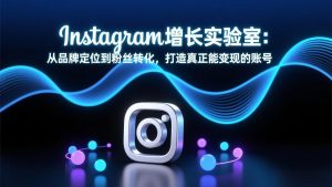 Instagram增长实验室：从品牌定位到粉丝转化，打造真正能变现的账号-庄子聊项目