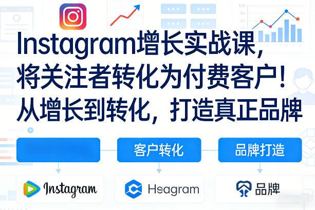 Instagram增长实战课，将关注者转化为付费客户！从增长到转化，打造真正品牌(双语字幕)-庄子聊项目