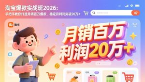 淘宝爆款实战班-2026年3月更新：手把手教你打造月销百万爆款，稳定月利润突破20万+-庄子聊项目