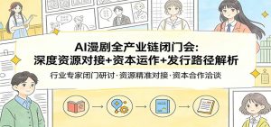 AI漫剧全产业链闭门会：深度资源对接+资本运作+发行路径解析-庄子聊项目