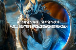 AI短剧创作课程，全新创作模式，从0到1创作属于你自己的短剧和影视化短片-庄子聊项目